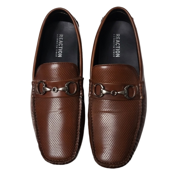 Kenneth Cole Other - Kenneth Cole Reaction Brown Faux Leather Sound Driver Men's Loafers. 10MED